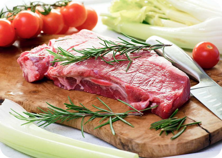 Fresh halal meat, veggies, quality essentials.